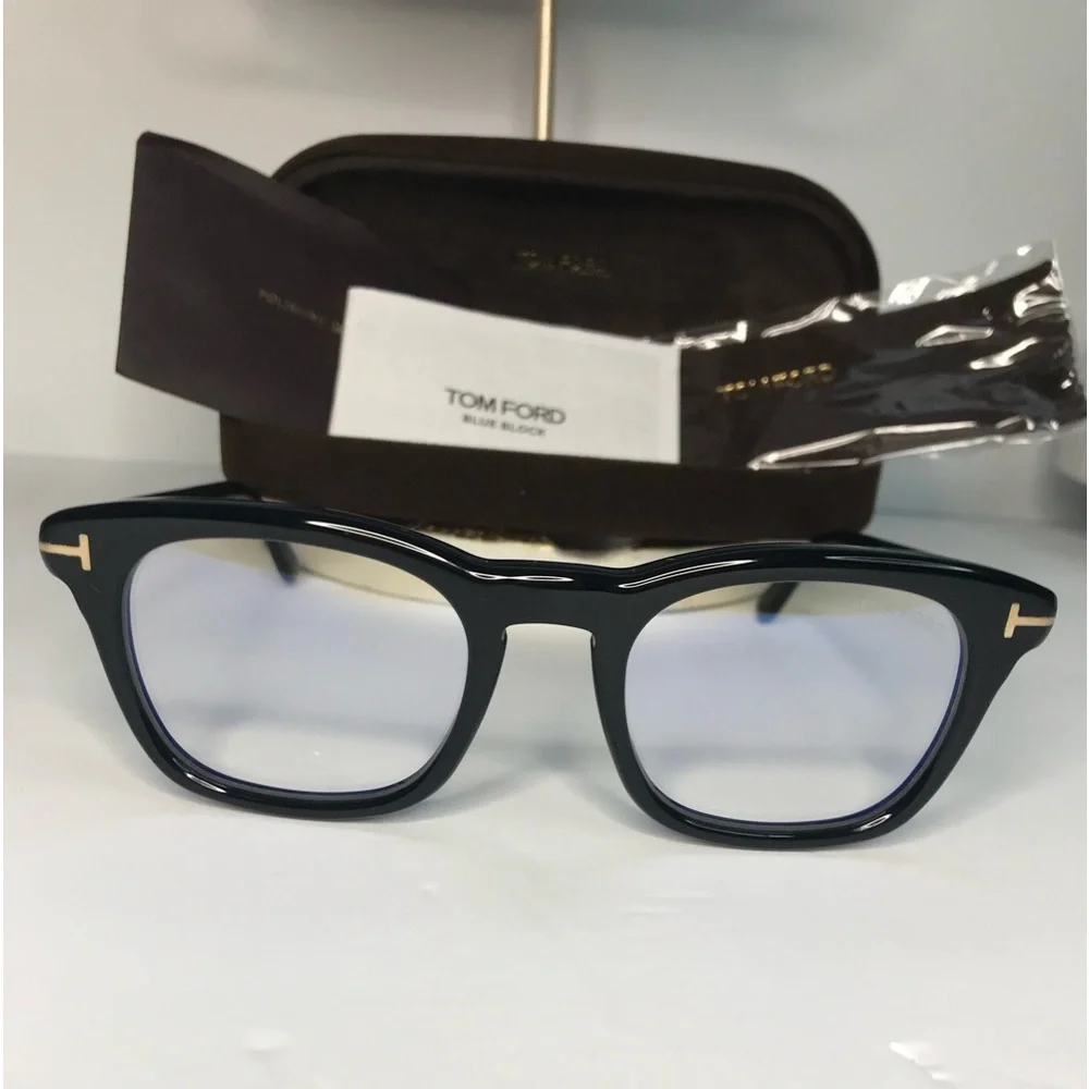 💯 - New Authentic Tom Ford Blue Light Block Square Eyeglasses FT5542-B…